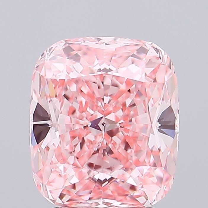 Loose Diamond - CUSHION MODIFIED 3.43ct Fancy Vivid Pink VS1: Loose Diamond - CUSHION MODIFIED 3.43ct Fancy Vivid Pink VS1 Source: This is a real non-mined Diamond that has been grown in a lab Shape: CUSHION MODIFIED Carats: 3.43 Color: Fancy Vivid Pink Certific