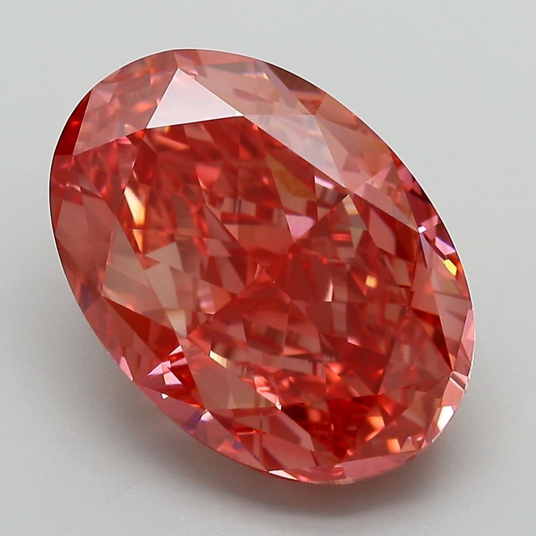 Loose Diamond - OVAL 8.5ct Fancy Vivid Pink VS1: Loose Diamond - OVAL 8.5ct Fancy Vivid Pink VS1 Source: This is a real non-mined Diamond that has been grown in a lab Shape: OVAL Carats: 8.5 Color: Fancy Vivid Pink Certification: IGI Video: