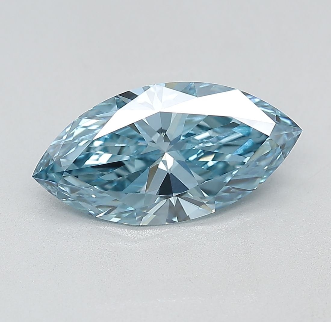 Loose Diamond - MARQUISE 2.05ct Fancy Vivid Blue VVS2: Loose Diamond - MARQUISE 2.05ct Fancy Vivid Blue VVS2 Source: This is a real non-mined Diamond that has been grown in a lab Shape: MARQUISE Carats: 2.05 Color: Fancy Vivid Blue Certification: IGI Vide