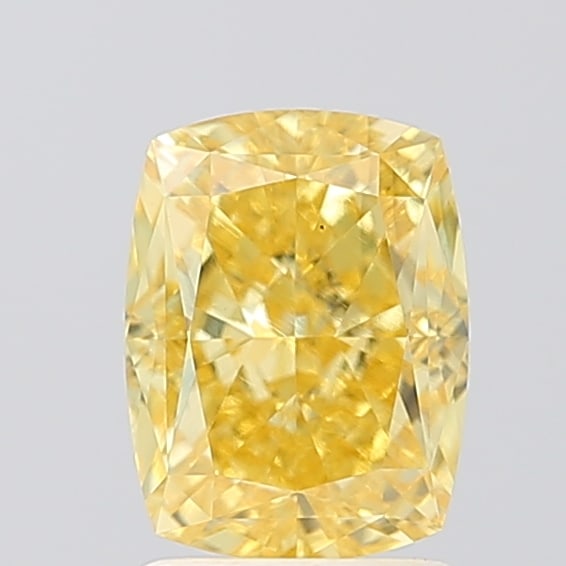 Loose Diamond - CUSHION 2.11ct YELLOW VS1: Loose Diamond - CUSHION 2.11ct YELLOW VS1 Source: This is a real non-mined Diamond that has been grown in a lab Shape: CUSHION Carats: 2.11 Color: YELLOW Clarity: VS1 Certification: IGI Condition: Pre