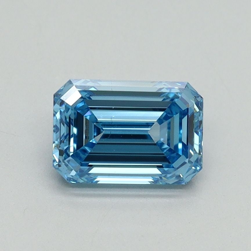 Loose Diamond - EMERALD 1.05ct Fancy Vivid Blue VS1: Loose Diamond - EMERALD 1.05ct Fancy Vivid Blue VS1 Source: This is a real non-mined Diamond that has been grown in a lab Shape: EMERALD Carats: 1.05 Color: Fancy Vivid Blue Certification: IGI Video: