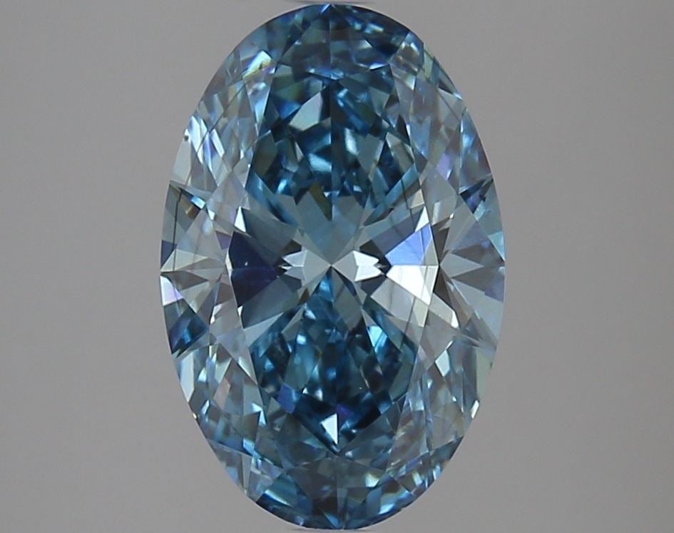 Loose Diamond - OVAL 3.0ct Fancy Vivid Blue SI1: Loose Diamond - OVAL 3.0ct Fancy Vivid Blue SI1 Source: This is a real non-mined Diamond that has been grown in a lab Shape: OVAL Carats: 3.0 Color: Fancy Vivid Blue Certification: IGI Video: