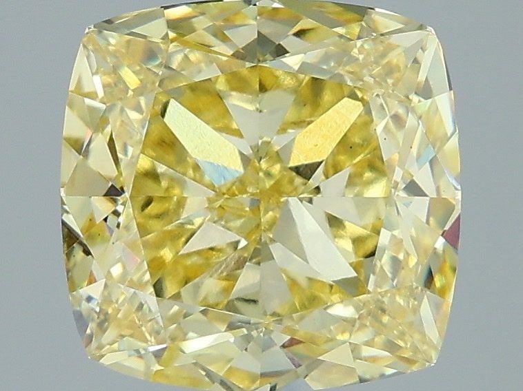 Loose Diamond - CUSHION MODIFIED 4.03ct Fancy Intense Yellow VS1: Loose Diamond - CUSHION MODIFIED 4.03ct Fancy Intense Yellow VS1 Source: This is a real non-mined Diamond that has been grown in a lab Shape: CUSHION MODIFIED Carats: 4.03 Color: Fancy Intense Yellow 