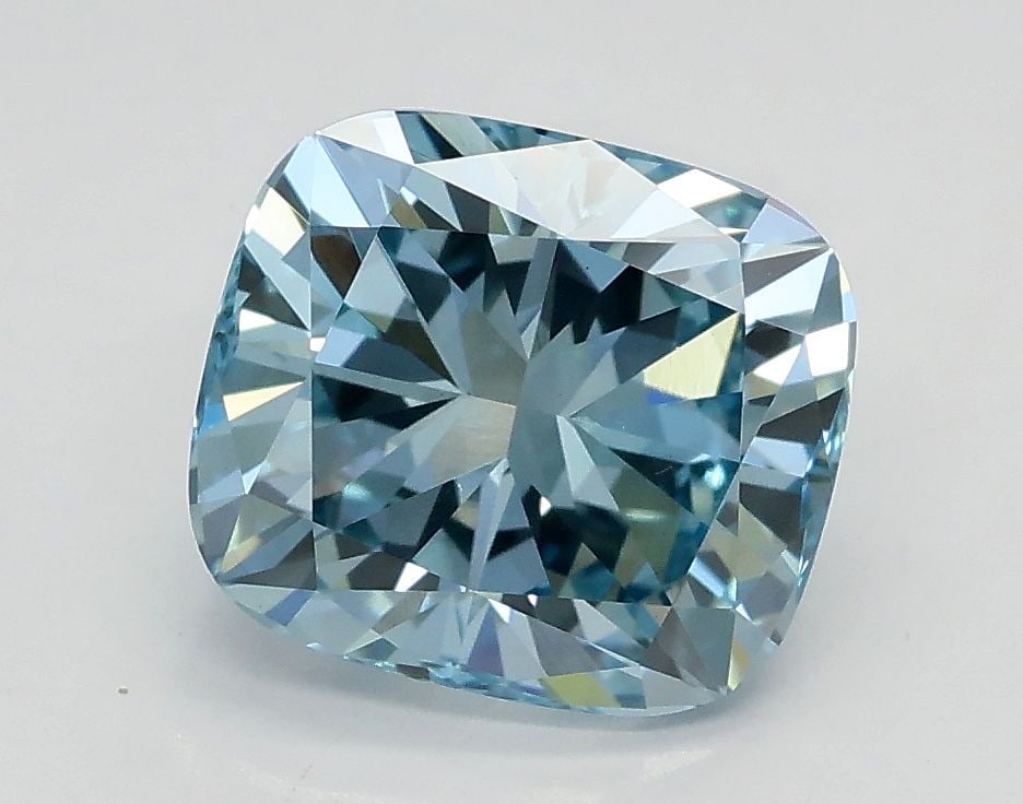 Loose Diamond - CUSHION BRILLIANT 2.01ct Fancy Intense Blue VS1: Loose Diamond - CUSHION BRILLIANT 2.01ct Fancy Intense Blue VS1 Source: This is a real non-mined Diamond that has been grown in a lab Shape: CUSHION BRILLIANT Carats: 2.01 Color: Fancy Intense Blue