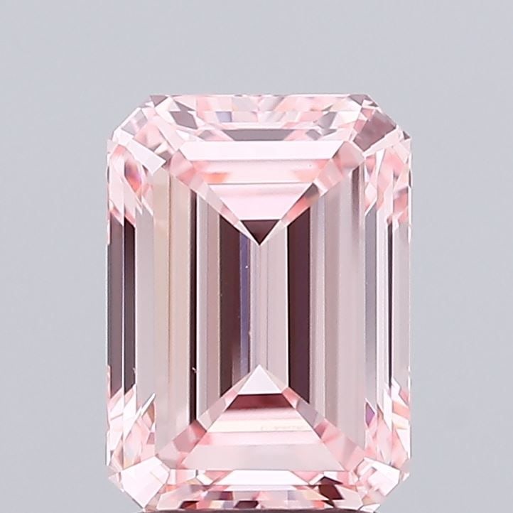 Loose Diamond - EMERALD 2.0ct Fancy Vivid Pink VS1: Loose Diamond - EMERALD 2.0ct Fancy Vivid Pink VS1 Source: This is a real non-mined Diamond that has been grown in a lab Shape: EMERALD Carats: 2.0 Color: Fancy Vivid Pink Certification: IGI Video: