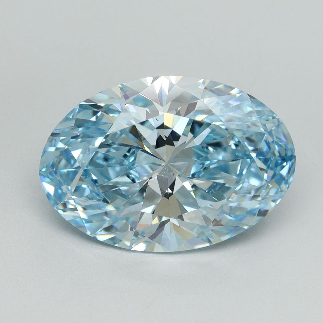 Loose Diamond - OVAL 5.06ct Fancy Vivid Blue VS1: Loose Diamond - OVAL 5.06ct Fancy Vivid Blue VS1 Source: This is a real non-mined Diamond that has been grown in a lab Shape: OVAL Carats: 5.06 Color: Fancy Vivid Blue Certification: IGI Video: