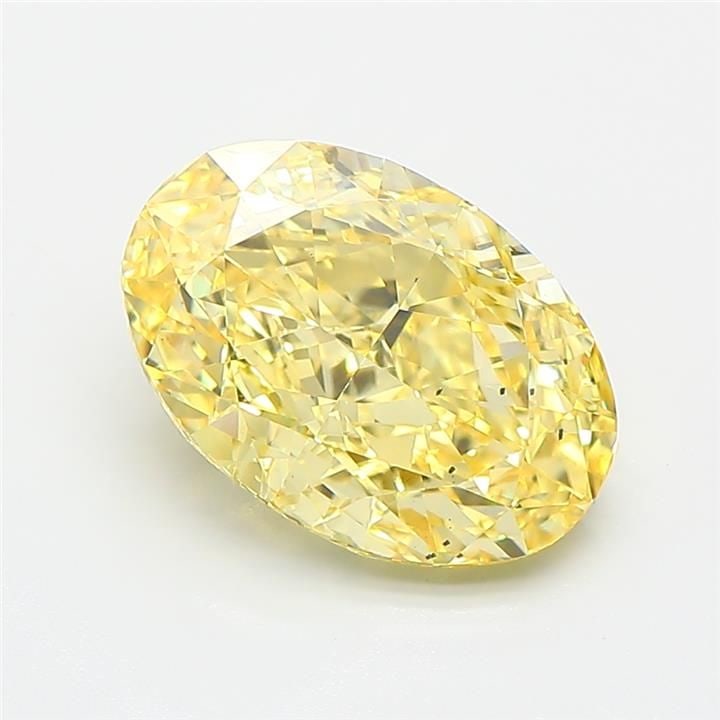 Loose Diamond - OVAL 2.86ct Fancy Vivid Yellow VS2: Loose Diamond - OVAL 2.86ct Fancy Vivid Yellow VS2 Source: This is a real non-mined Diamond that has been grown in a lab Shape: OVAL Carats: 2.86 Color: Fancy Vivid Yellow Certification: IGI Video: