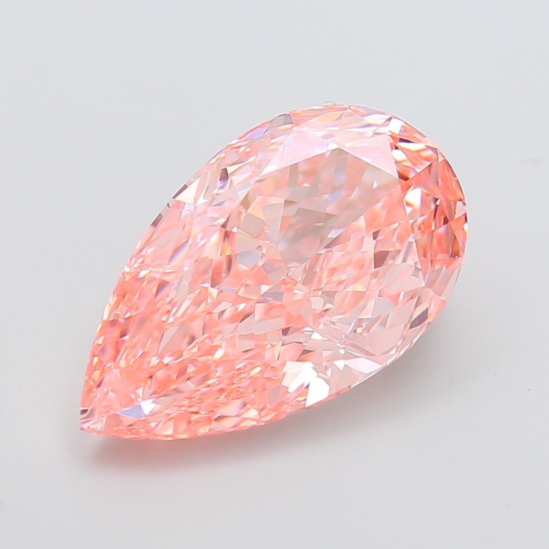 Loose Diamond - PEAR 11.05ct Fancy Vivid Pink VVS2: Loose Diamond - PEAR 11.05ct Fancy Vivid Pink VVS2 Source: This is a real non-mined Diamond that has been grown in a lab Shape: PEAR Carats: 11.05 Color: Fancy Vivid Pink Certification: IGI Video: