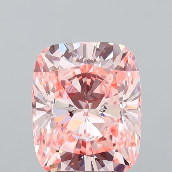 Loose Diamond - CUSHION MODIFIED 3.1ct Fancy Intense Pink VS1: Loose Diamond - CUSHION MODIFIED 3.1ct Fancy Intense Pink VS1 Source: This is a real non-mined Diamond that has been grown in a lab Shape: CUSHION MODIFIED Carats: 3.1 Color: Fancy Intense Pink Certif