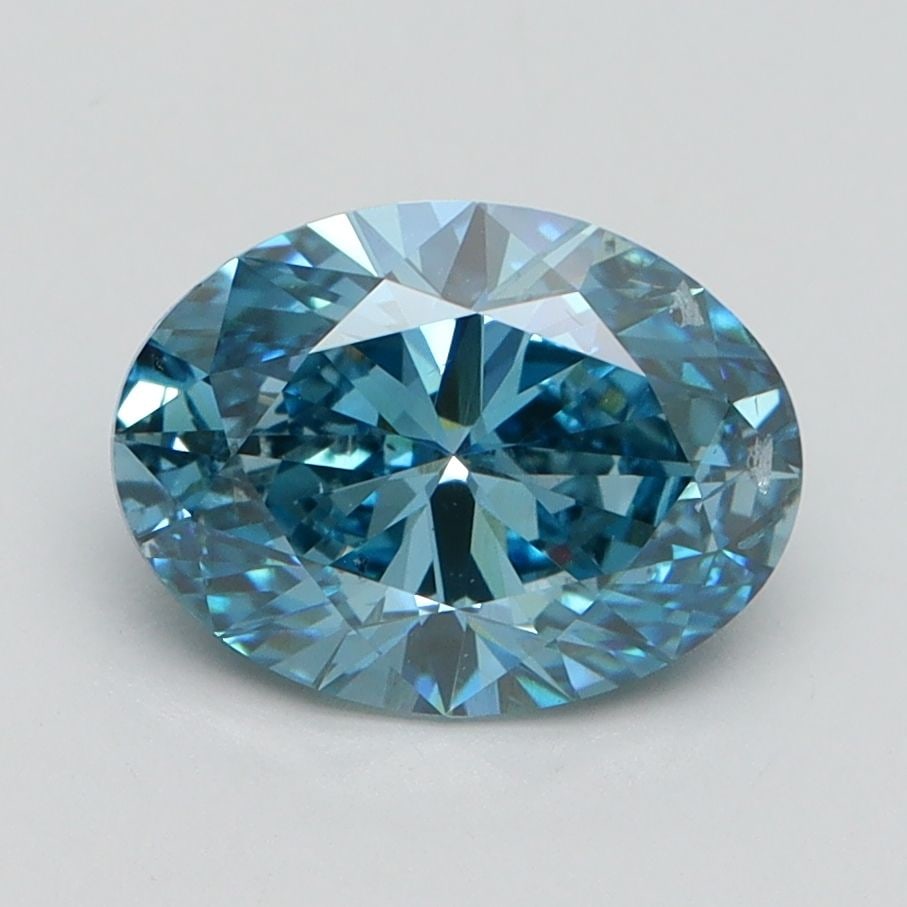 Loose Diamond - OVAL 1.79ct Fancy Vivid Blue SI2: Loose Diamond - OVAL 1.79ct Fancy Vivid Blue SI2 Source: This is a real non-mined Diamond that has been grown in a lab Shape: OVAL Carats: 1.79 Color: Fancy Vivid Blue Certification: IGI Video: Video