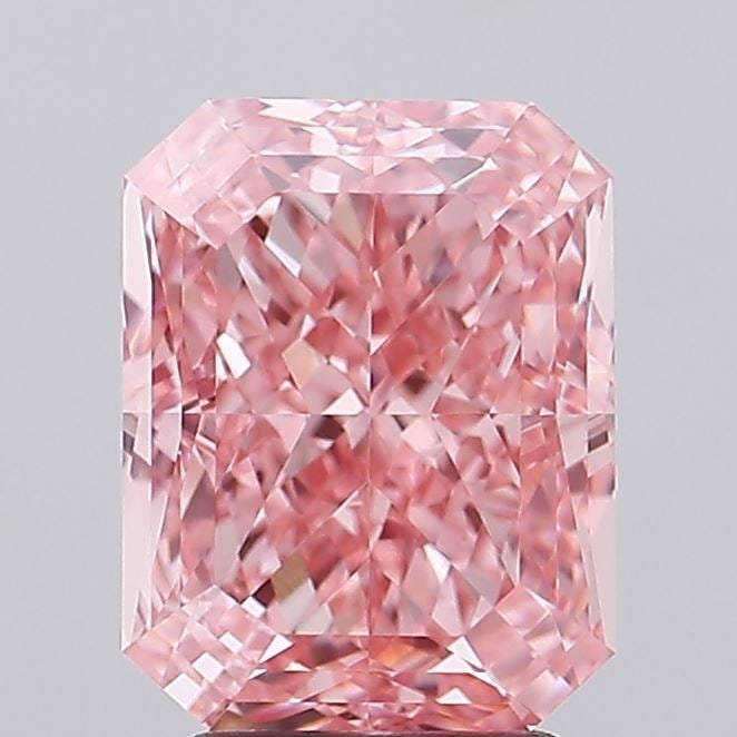 Loose Diamond - RADIANT 3.78ct Fancy Vivid Pink VVS2: Loose Diamond - RADIANT 3.78ct Fancy Vivid Pink VVS2 Source: This is a real non-mined Diamond that has been grown in a lab Shape: RADIANT Carats: 3.78 Color: Fancy Vivid Pink Certification: IGI Video: