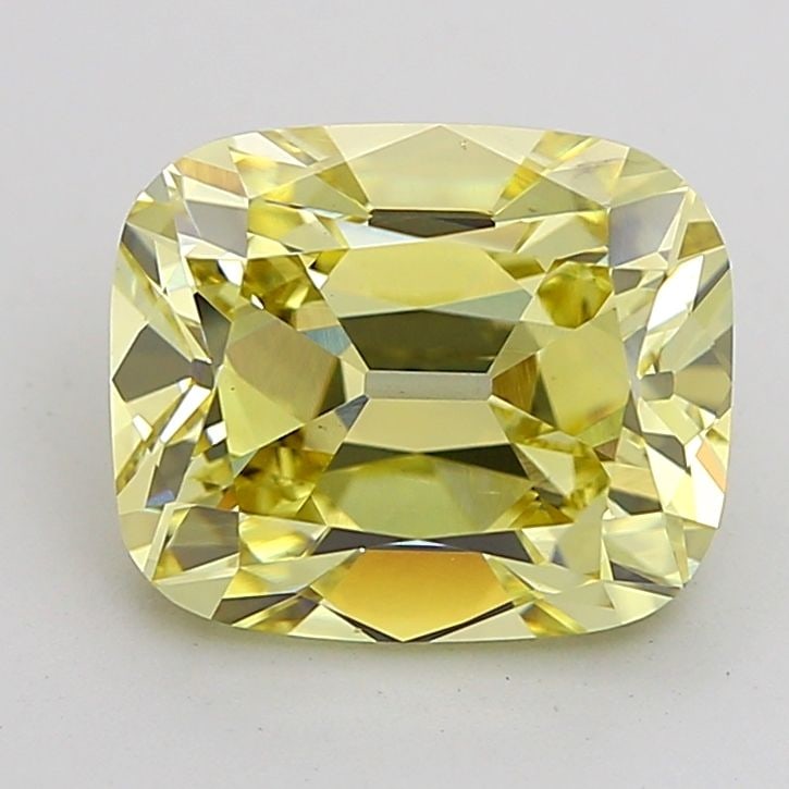 Loose Diamond - CUSHION BRILLIANT 4.0ct Fancy Yellow VS1: Loose Diamond - CUSHION BRILLIANT 4.0ct Fancy Yellow VS1 Source: This is a real non-mined Diamond that has been grown in a lab Shape: CUSHION BRILLIANT Carats: 4.0 Color: Fancy Yellow Certification: I