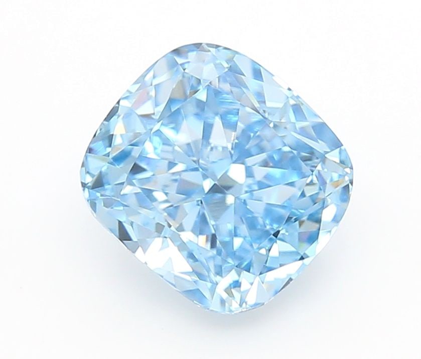 Loose Diamond - CUSHION MODIFIED 1.02ct Fancy Vivid Blue VVS1: Loose Diamond - CUSHION MODIFIED 1.02ct Fancy Vivid Blue VVS1 Source: This is a real non-mined Diamond that has been grown in a lab Shape: CUSHION MODIFIED Carats: 1.02 Color: Fancy Vivid Blue Certifi