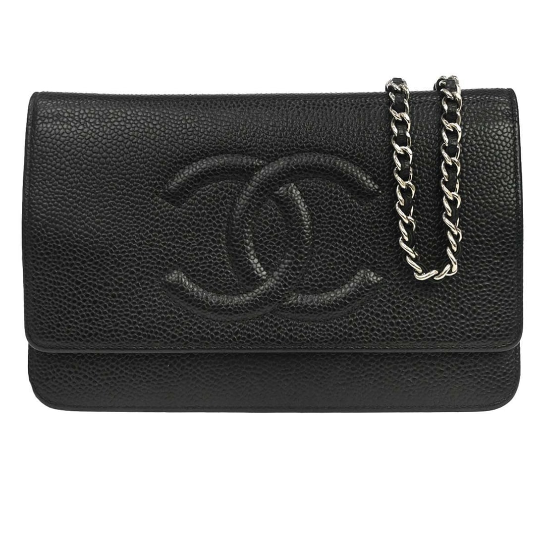 CHANEL Timeless WOC black caviar leather wallet on chain (1 of 18)