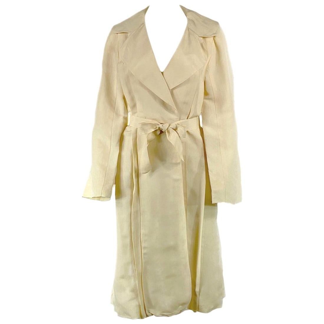 Lanvin Paris Size 40 Coat Cream Ivory Made in France (1 of 10)