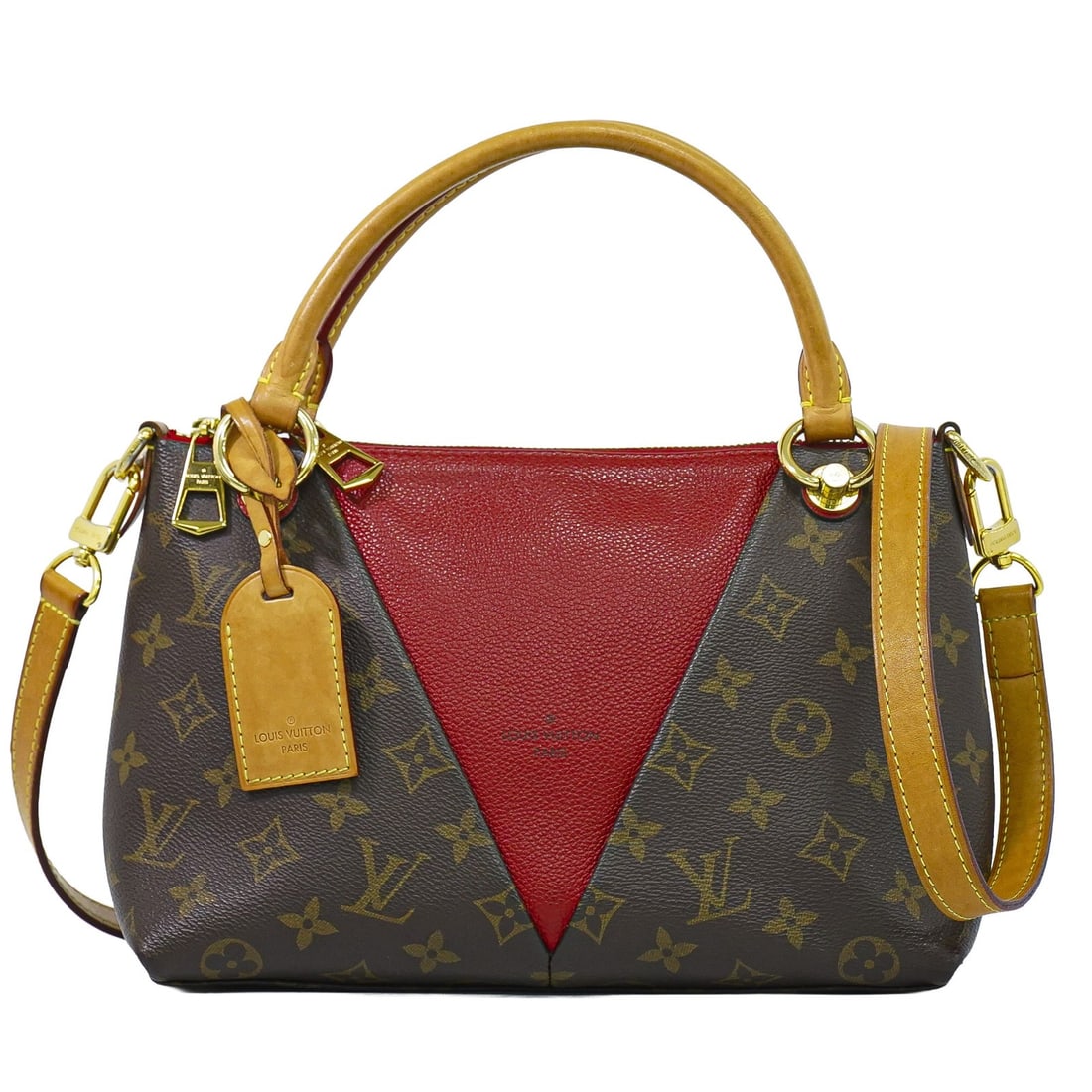 Louis Vuitton V Tote handbag in brown monogram canvas: Louis Vuitton V Tote handbag in brown monogram canvas Louis Vuitton V Tote handbag in brown monogram canvas with leather trim. Made in France, this bag is presented in good condition with light wear t