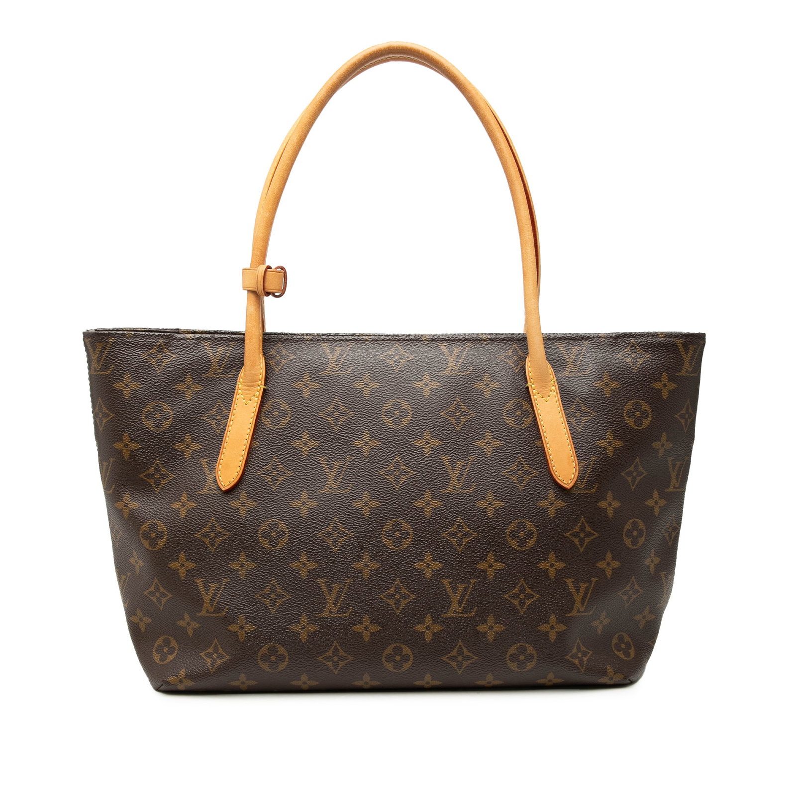 Louis Vuitton Raspail PM Monogram Canvas Tote Bag: Louis Vuitton Raspail PM Monogram Canvas Tote Bag Louis Vuitton Monogram Raspail PM handbag crafted with a monogram canvas body, rolled vachetta leather handles, a top zip closure, and an interior zip