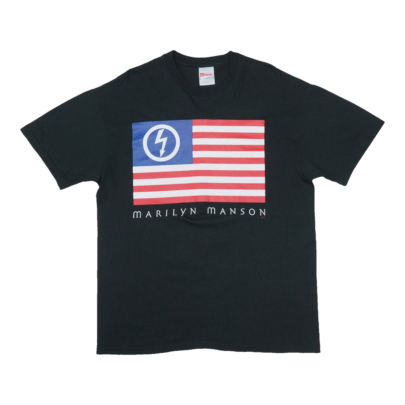 Vintage 1990s Marilyn Manson Antichrist By Choice Black Cotton Shirt XL: Vintage 1990s Marilyn Manson Antichrist By Choice Black Cotton Shirt XL Original vintage 1990s Marilyn Manson "American By Birth Antichrist By Choice" shirt. This true vintage tee is not a modern repr