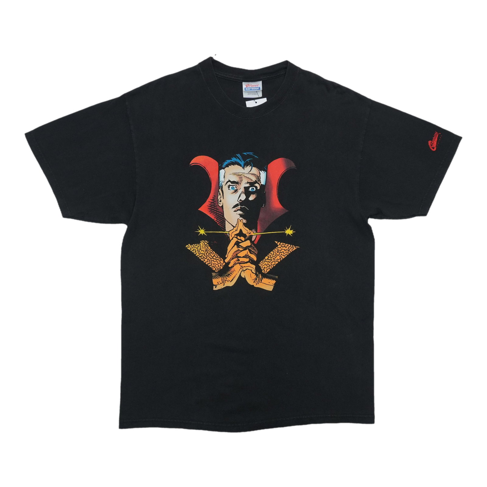 Black 1990s Dr Strange Marvel Comics cotton shirt Large (1 of 4)