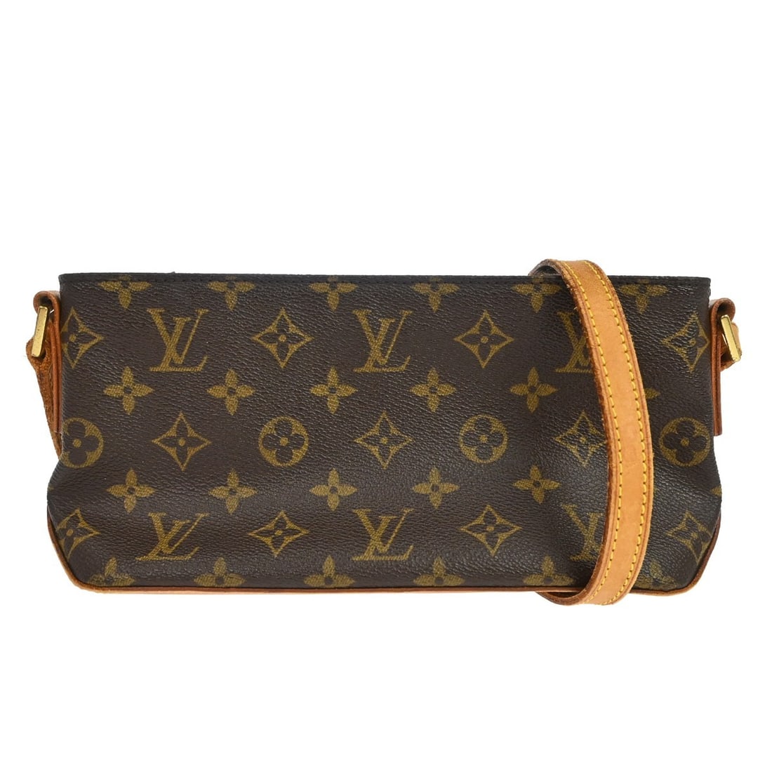 Louis Vuitton Trotteur shoulder bag in brown monogram canvas: Louis Vuitton Trotteur shoulder bag in brown monogram canvas Louis Vuitton Trotteur shoulder bag in brown monogram canvas. Made in France, this women's bag features the classic Trotteur silhouette. Co