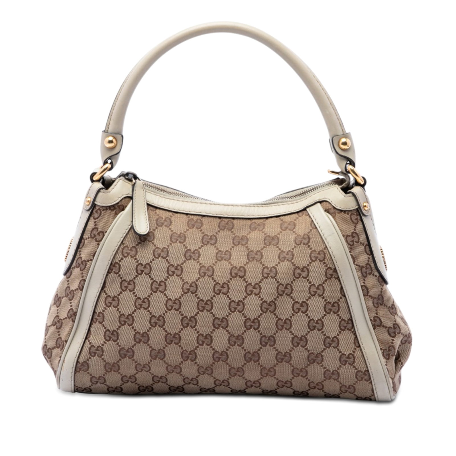 Gucci Scarlett GG Canvas Top Zip Handbag Beige (1 of 6)