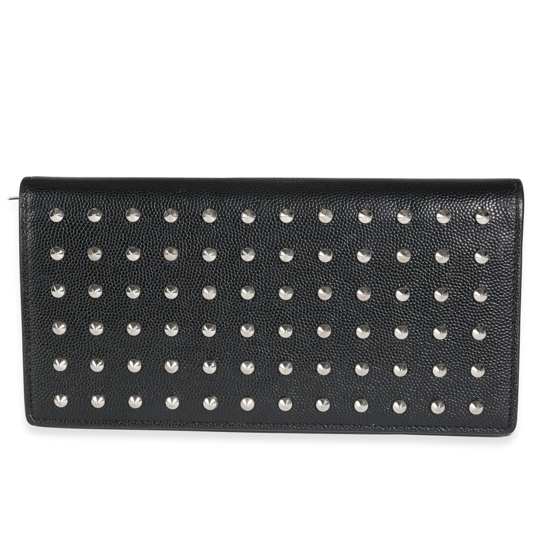 Saint Laurent Classic Marquage Flap Wallet Black Leather Studded (1 of 5)