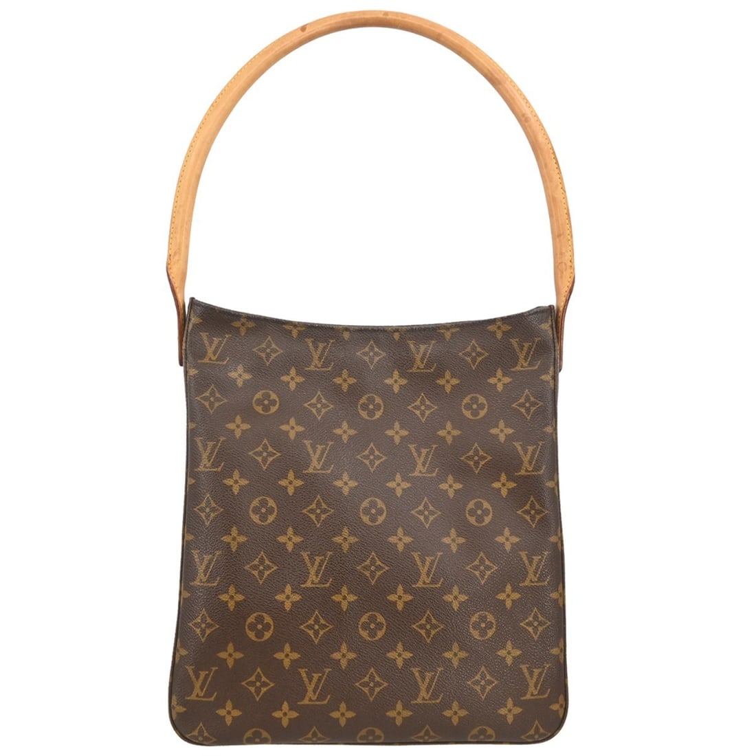 Louis Vuitton Looping Brown Canvas Handbag: Louis Vuitton Looping Brown Canvas Handbag Louis Vuitton Looping handbag in brown monogram canvas. This women's bag is made in France and remains in good condition, with light scuffs, light scratching