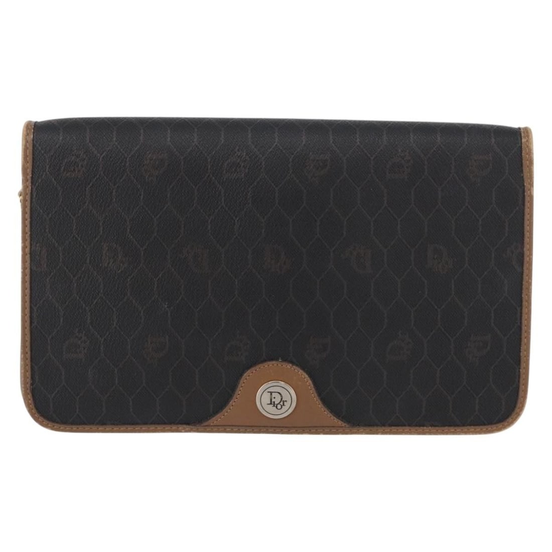 Dior Honeycomb Chain Black PVC Vintage Shoulder Bag 25cm x 15cm: Dior Honeycomb Chain Black PVC Vintage Shoulder Bag 25cm x 15cm This Christian Dior Vintage Honeycomb chain bag features a black PVC exterior with leather accents and metal fittings. Designed for wome