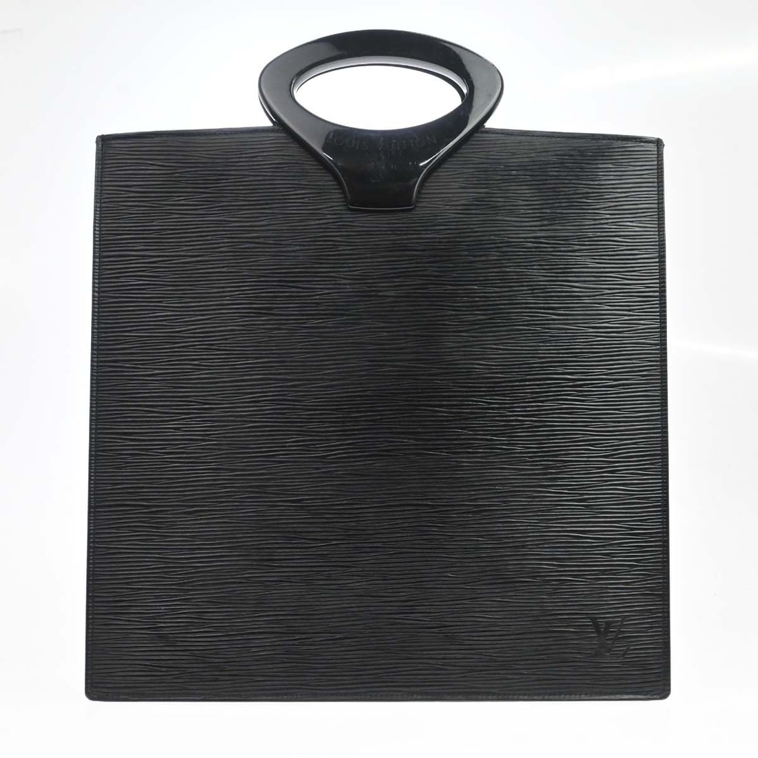Louis Vuitton M52102 Epi Ombre black leather top handle bag: Louis Vuitton M52102 Epi Ombre black leather top handle bag Vintage Louis Vuitton Epi Ombre handbag in black leather with a structured top handle silhouette and canvas lining. The bag features the Epi