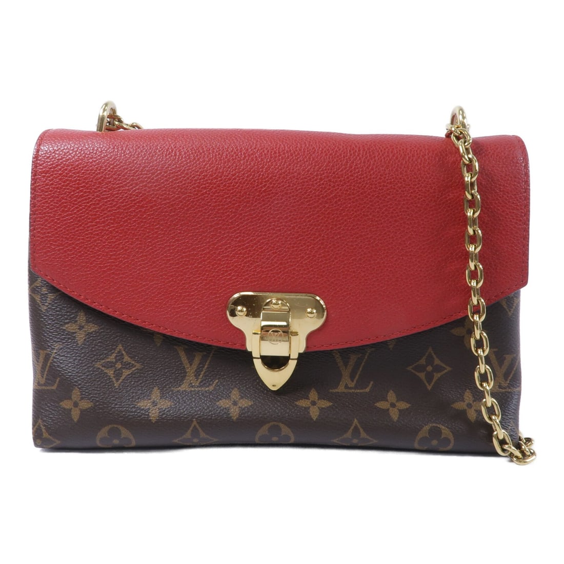 Louis Vuitton Saint Placide M43713 Monogram Shoulder Bag Brown Red: Louis Vuitton Saint Placide M43713 Monogram Shoulder Bag Brown Red Louis Vuitton Saint Placide shoulder bag in Monogram PVC coated canvas with a brown and red colorway. This women's shoulder bag featu
