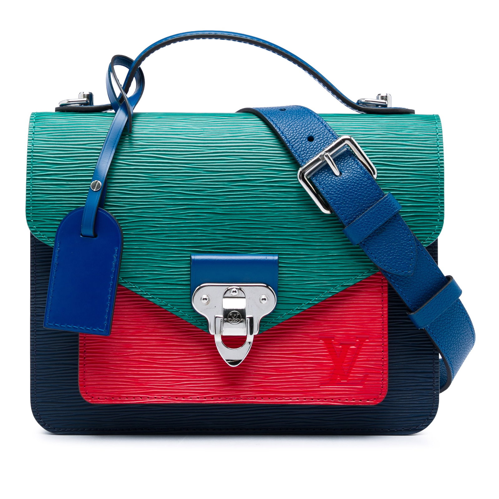 Louis Vuitton Neo Monceau Multicolor Epi Leather Shoulder Bag: Louis Vuitton Neo Monceau Multicolor Epi Leather Shoulder Bag Louis Vuitton Neo Monceau bag crafted in multicolor Epi leather with a structured design. It features a flat top handle, a detachable flat