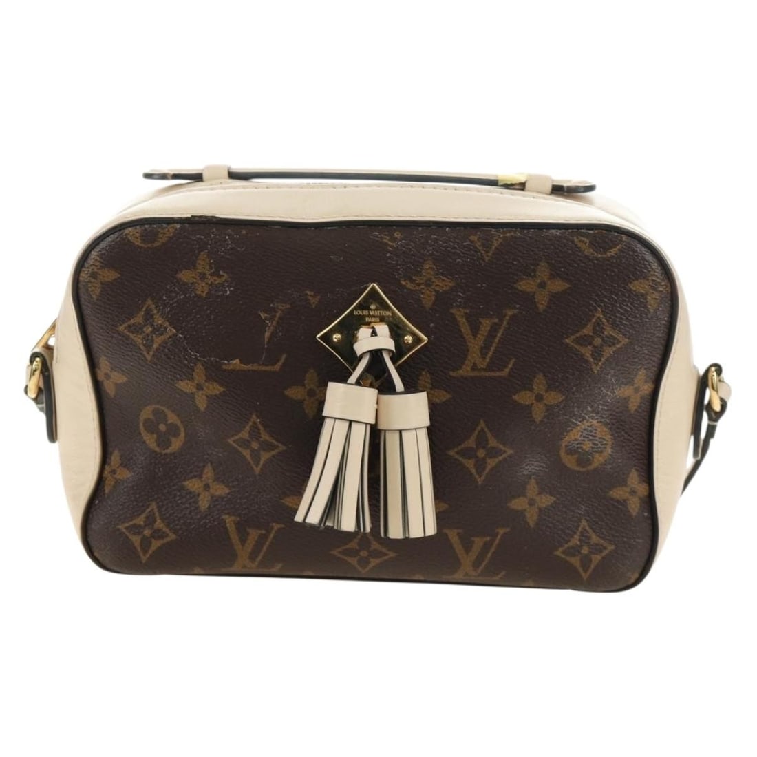 Louis Vuitton Saintonge Brown Monogram Canvas Shoulder Bag: Louis Vuitton Saintonge Brown Monogram Canvas Shoulder Bag Louis Vuitton Saintonge shoulder bag in brown monogram canvas. Made in Spain, this bag is presented in good condition with noted signs of wea