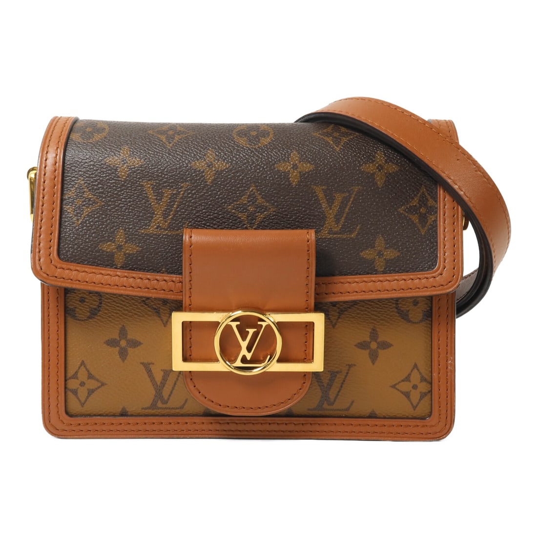 Louis Vuitton Mini Dauphine M44580 Shoulder Bag Monogram Reverse Brown (1 of 13)