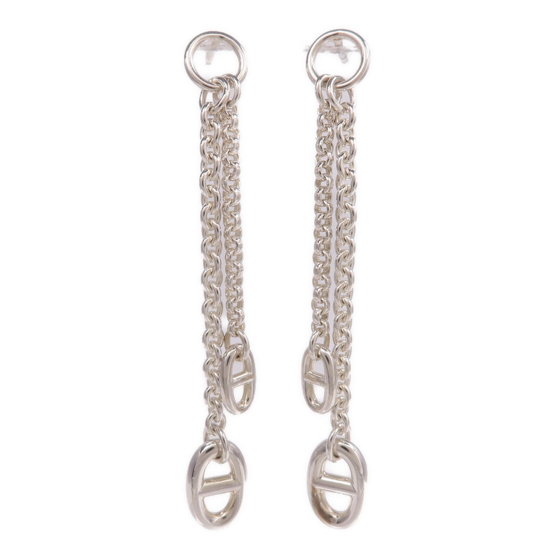Hermes Farandole Pierced Earrings in 925 Sterling Silver: Hermes Farandole Pierced Earrings in 925 Sterling Silver Hermes Farandole pierced earrings in silver 925 sterling silver, designed for women. The earrings are silver in color, made in France, and come