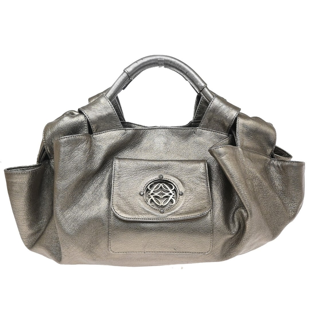 Loewe Anagram Nappa Aire leather handbag gray (1 of 16)