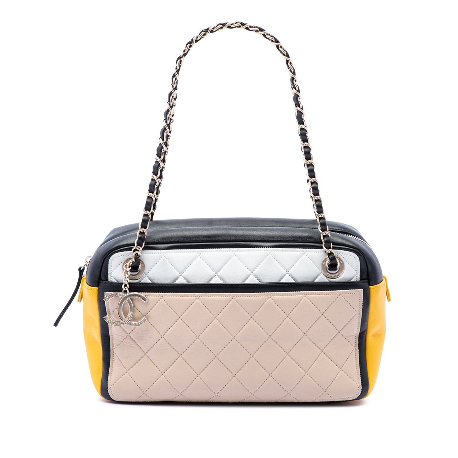 Chanel Graphic Camera Case Shoulder Bag in Tricolor Quilted Lambskin (1 of 7)