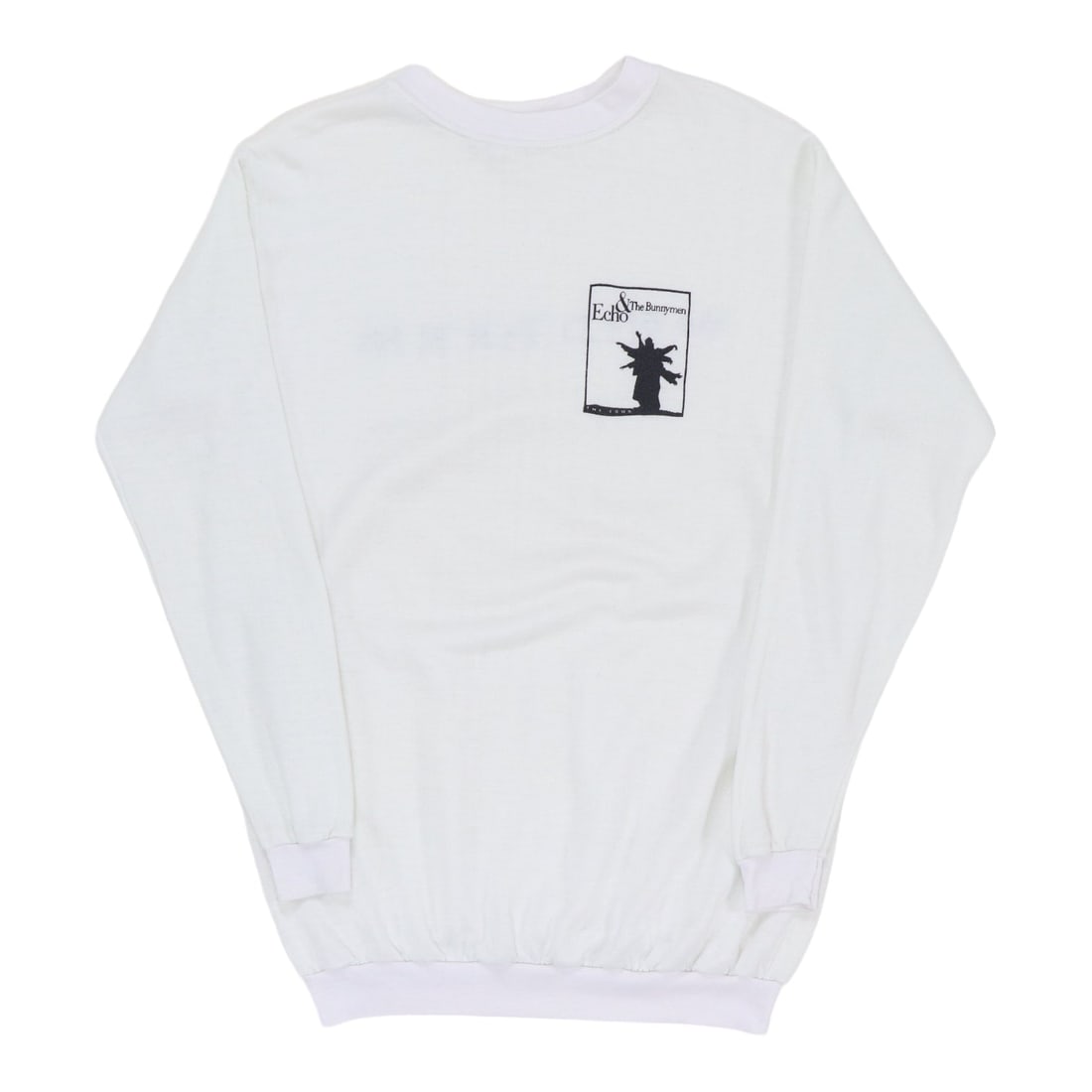 White Vintage Echo & The Bunnymen 1988 Tour Sweatshirt: White Vintage Echo & The Bunnymen 1988 Tour Sweatshirt Authentic original vintage 1988 Echo & The Bunnymen World Tour sweatshirt with front and back graphics. This is a true vintage piece, not a moder