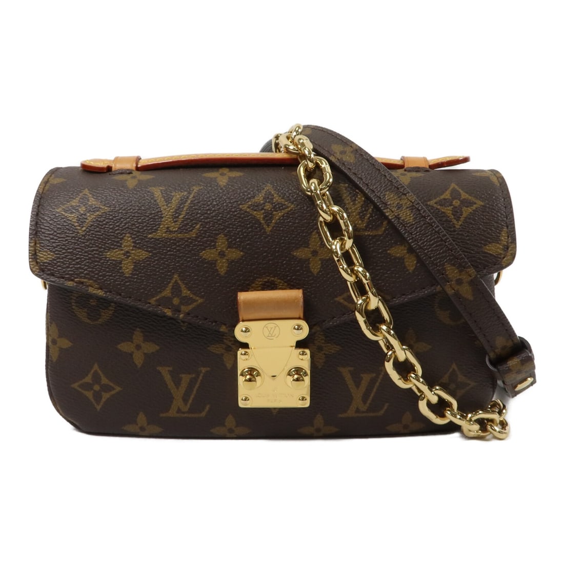 Louis Vuitton M46279 Pochette Metis East West shoulder bag Monogram brown: Louis Vuitton M46279 Pochette Metis East West shoulder bag Monogram brown Louis Vuitton Pochette Metis East West 2-way shoulder bag in brown Monogram PVC coated canvas. This women's bag features a str