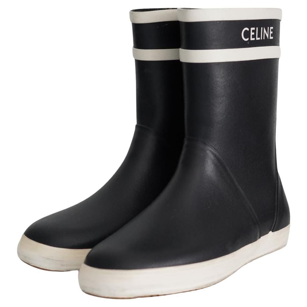 Celine Size 39 Rubber Rain Boots Made in France (1 of 12)