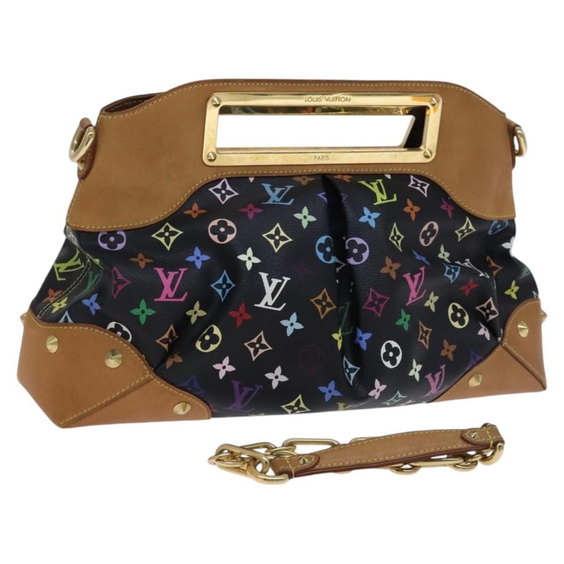 Louis Vuitton Judy GM 2way Shoulder Bag Monogram Multicolor Black M40254 (1 of 18)