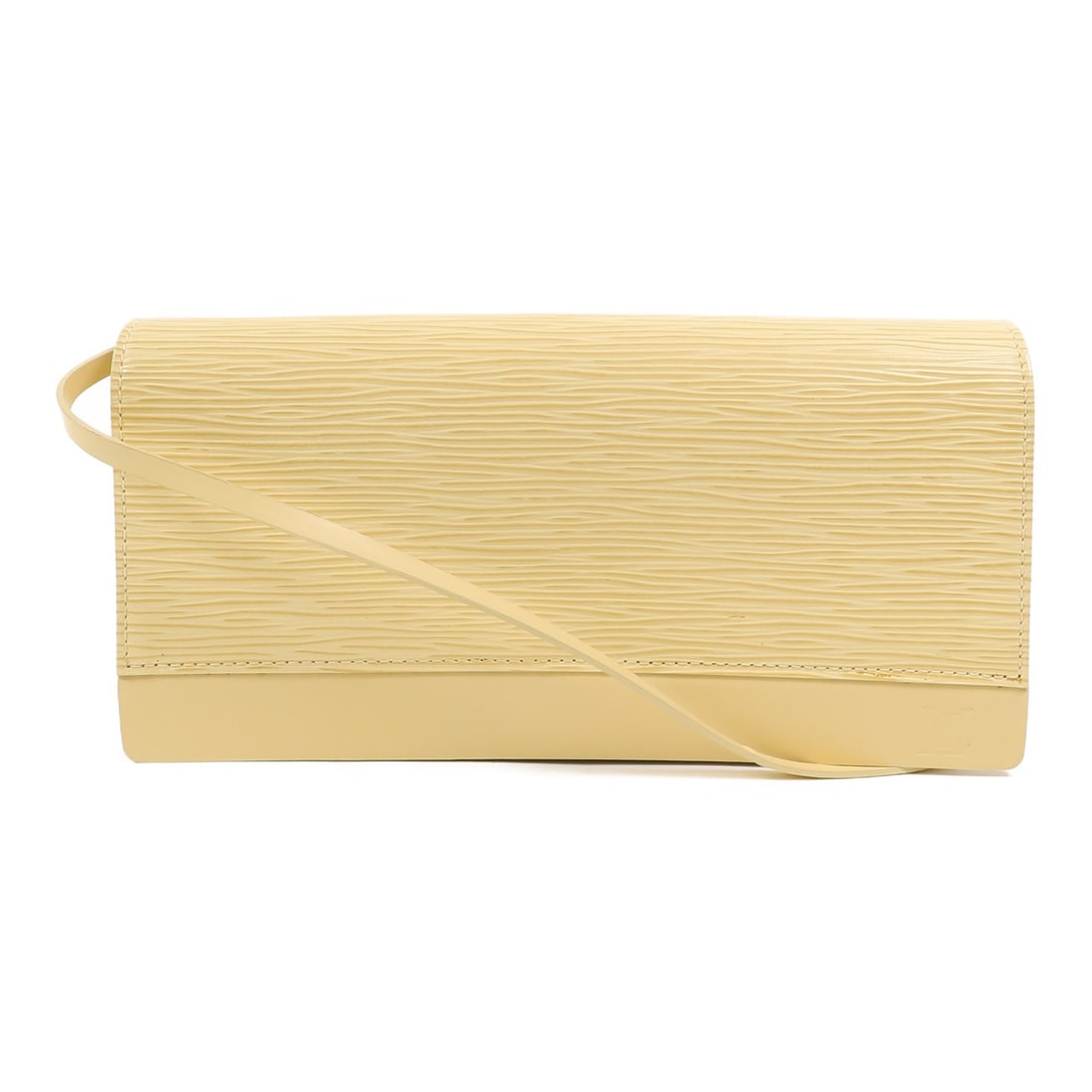 Louis Vuitton Honfleur M5273A Epi Leather Shoulder Bag Yellow: Louis Vuitton Honfleur M5273A Epi Leather Shoulder Bag Yellow Louis Vuitton Honfleur Clutch Shoulder Bag in yellow Epi leather with calfskin (cowhide) trim. This shoulder bag features a hook button cl