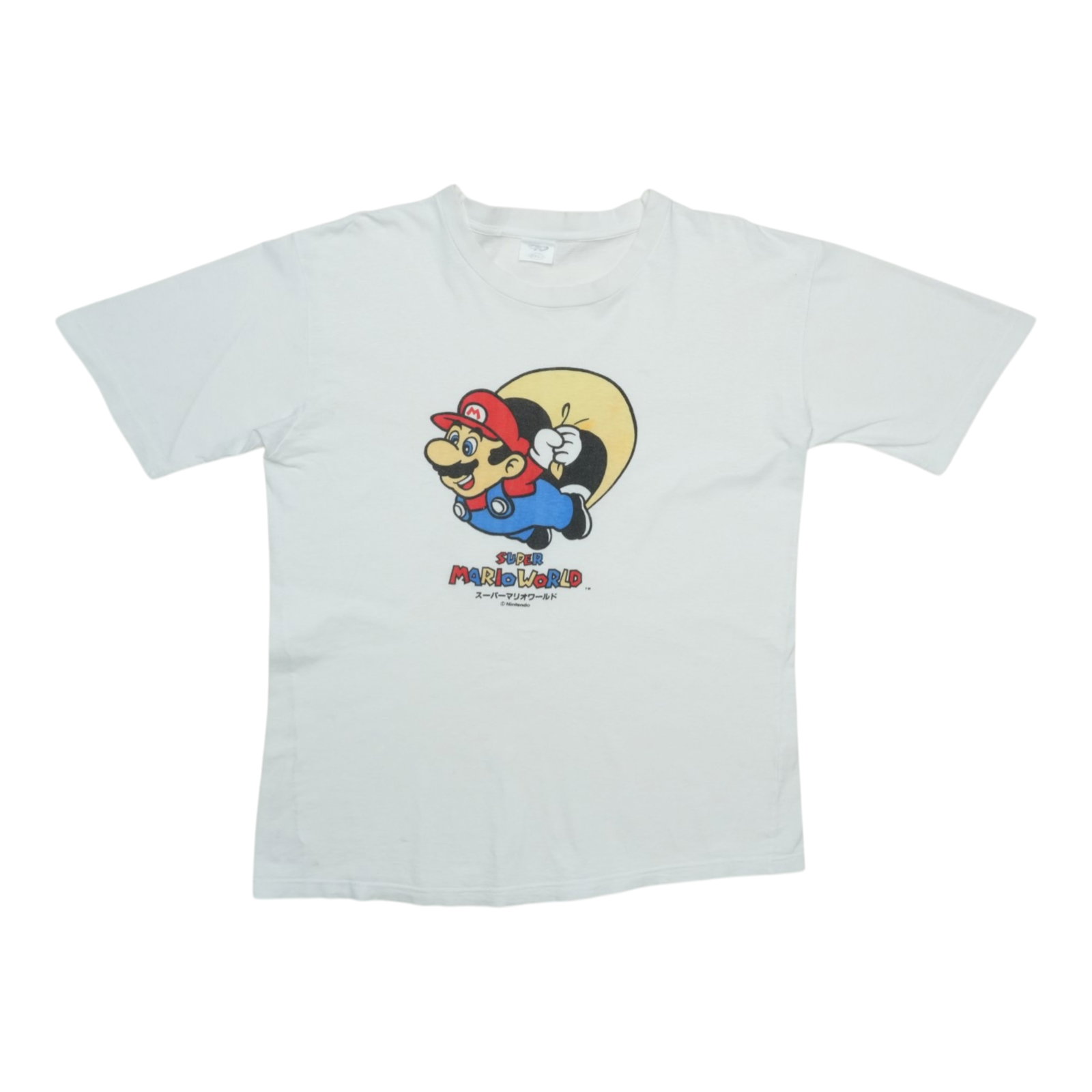 White 1990s Nintendo Super Mario World T Shirt (1 of 4)