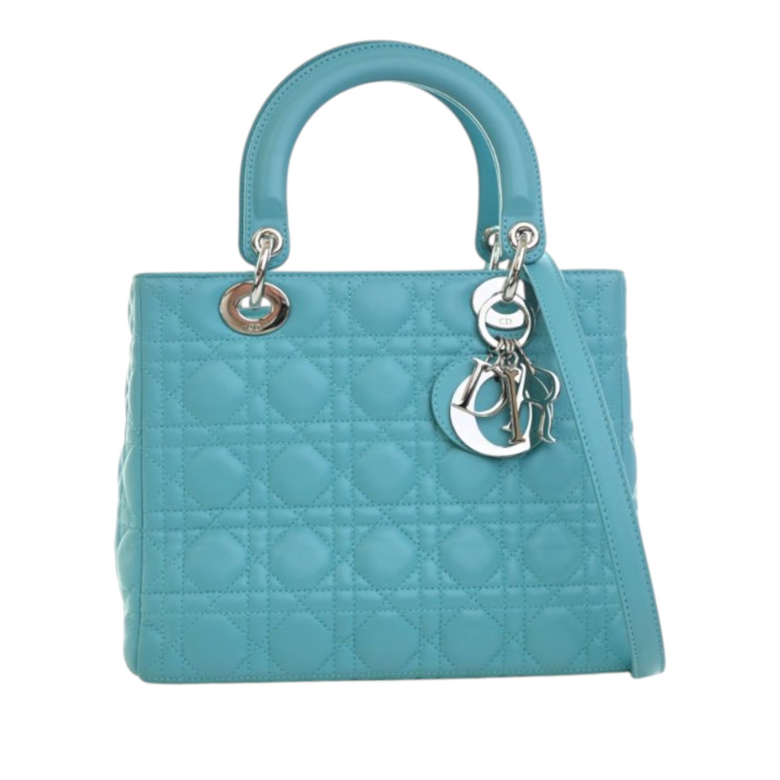 Dior Lady Dior Medium Blue Cannage Lambskin Handbag (1 of 15)
