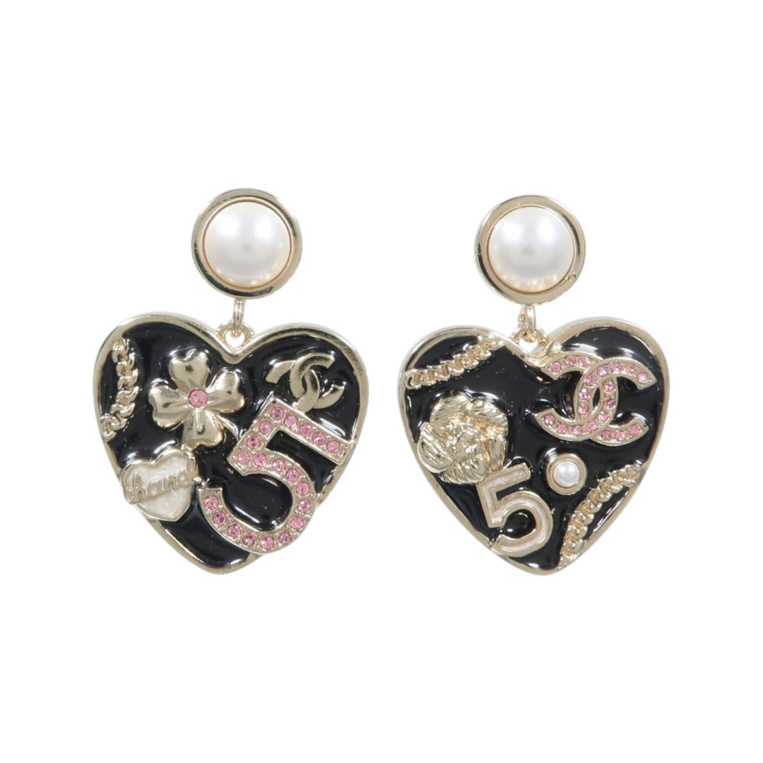 CHANEL B24 S CC Pierced Earrings in Black Metal: CHANEL B24 S CC Pierced Earrings in Black Metal CHANEL CC pierced earrings in black metal with the B24/S model designation. Designed for women, this pair features the iconic CC motif and comes with a 