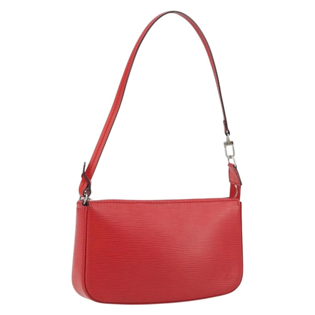 Louis Vuitton M40776 Epi Leather Pochette Accessoires Carmine Pouch: Louis Vuitton M40776 Epi Leather Pochette Accessoires Carmine Pouch Louis Vuitton Epi Pochette Accessoires pouch in Carmine, crafted in Epi leather and made in France. This women's pouch includes a du