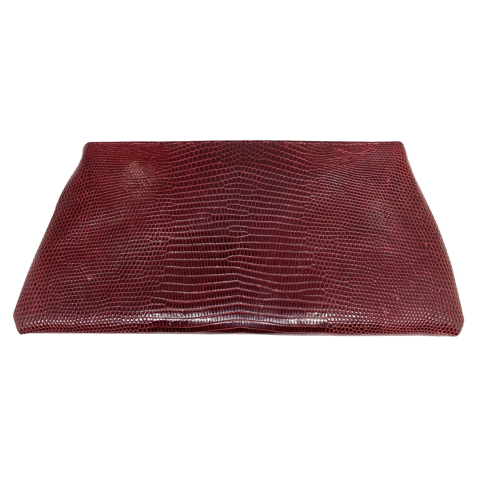 Brigette Romanek red lizard leather evening clutch purse (1 of 9)