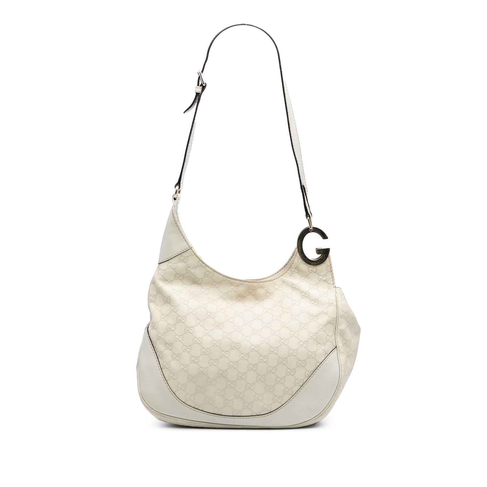 Gucci Guccissima Charlotte White Leather Crossbody Bag (1 of 7)