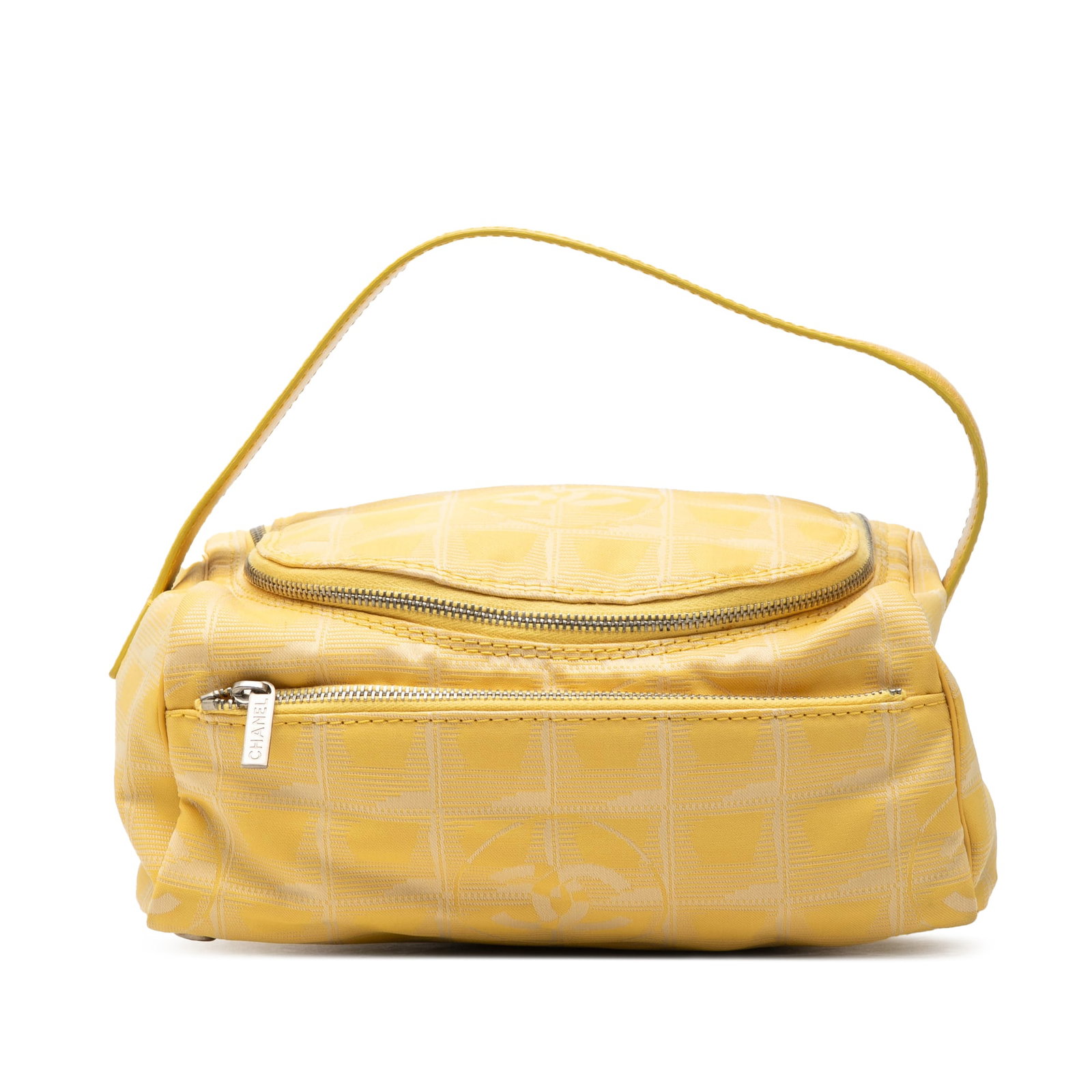 Chanel New Travel Line Vanity Bag Yellow Nylon (1 of 7)
