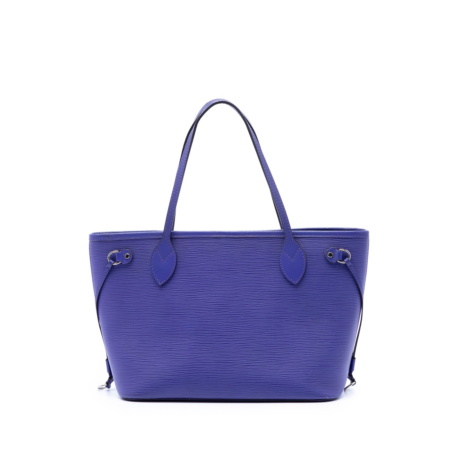 Louis Vuitton Epi leather Neverfull PM purple tote: Louis Vuitton Epi leather Neverfull PM purple tote This Louis Vuitton Epi Neverfull PM bag features a distinctive purple epi leather body, flat leather handles, and an open top secured by a lobster cl