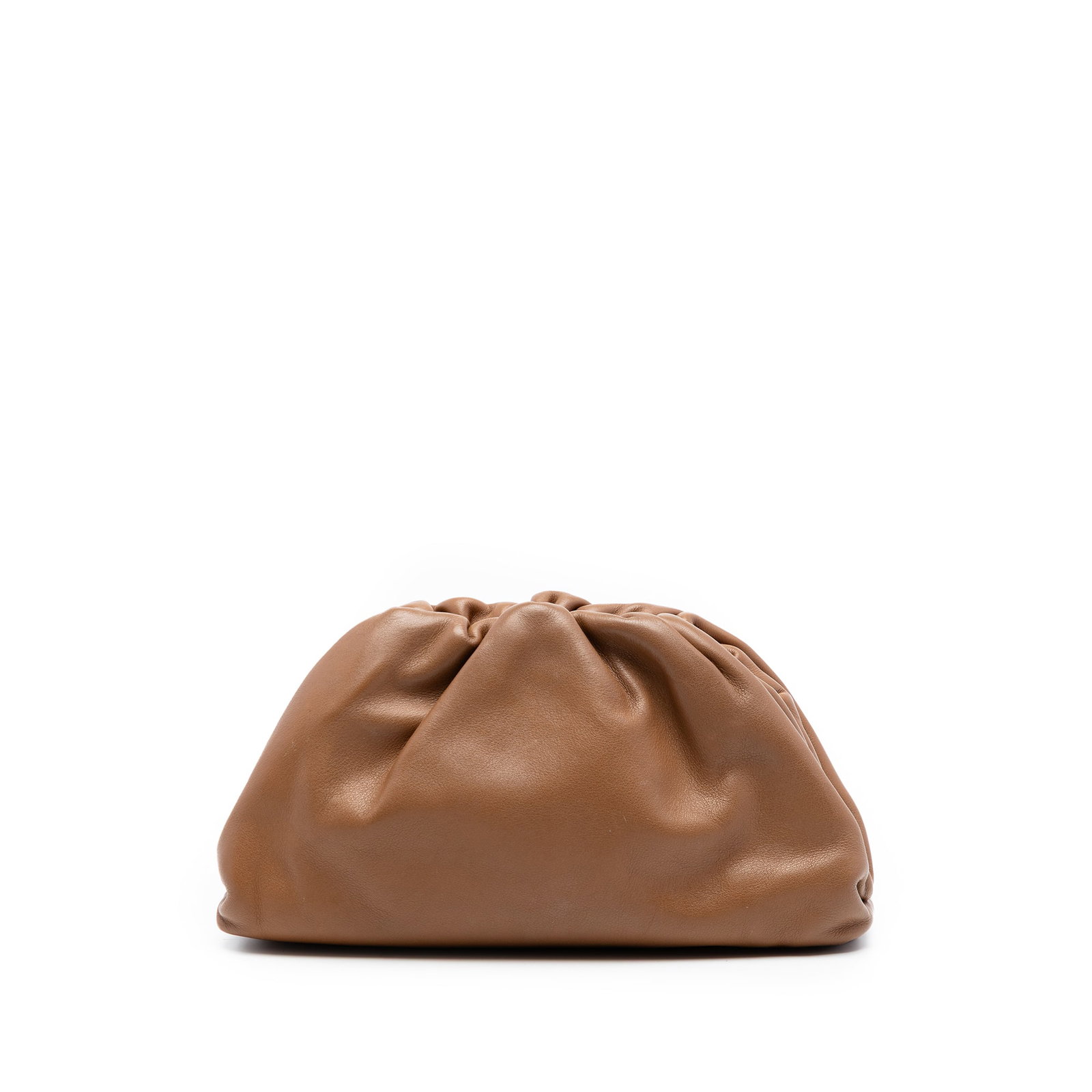 Bottega Veneta The Mini Pouch Brown Lambskin Leather Bag: Bottega Veneta The Mini Pouch Brown Lambskin Leather Bag Bottega Veneta The Mini Pouch is crafted in lambskin leather with a soft, structured silhouette and a top magnetic closure. Made in Italy, this